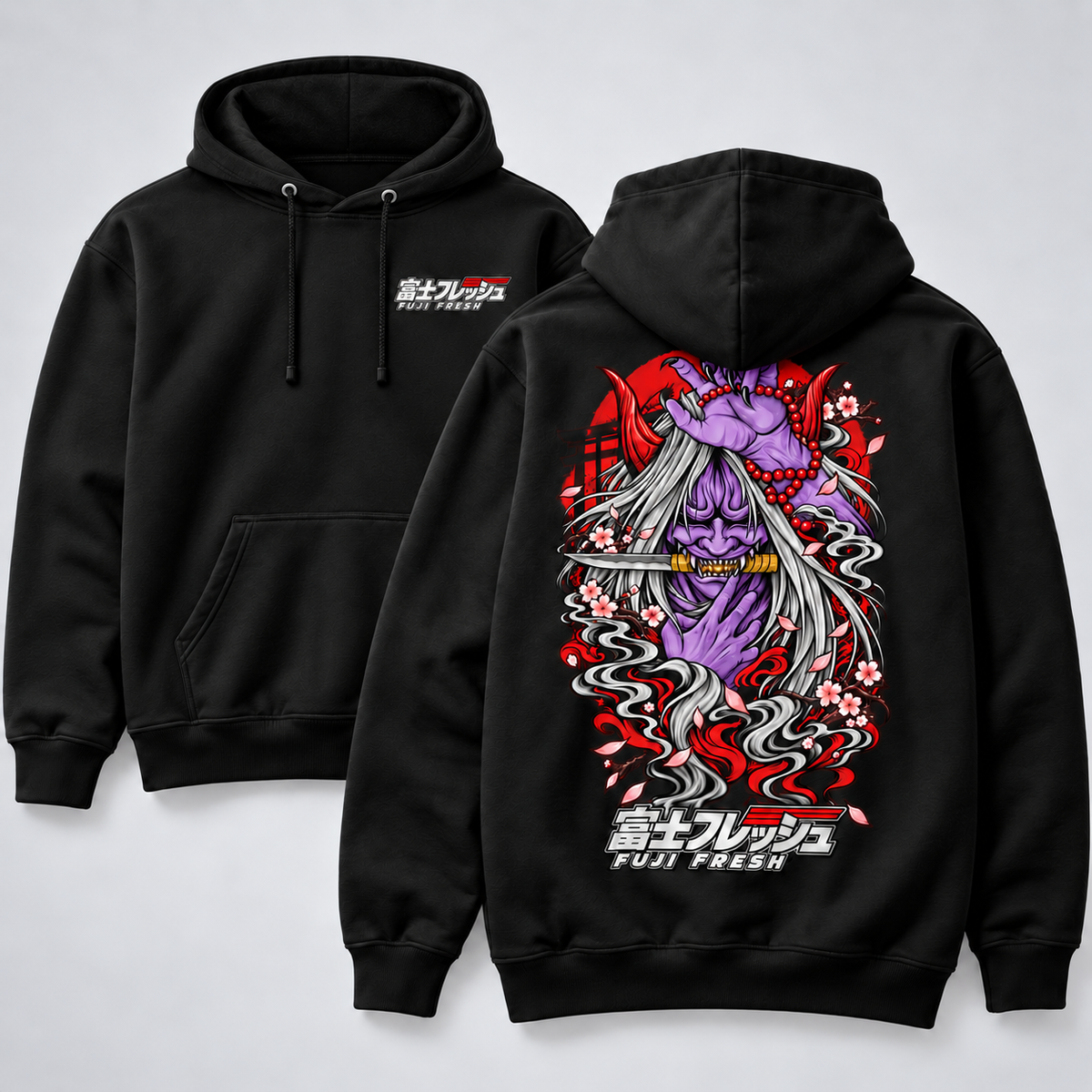 Oni Spirit – Japanese Demon Hoodie | Fuji Fresh