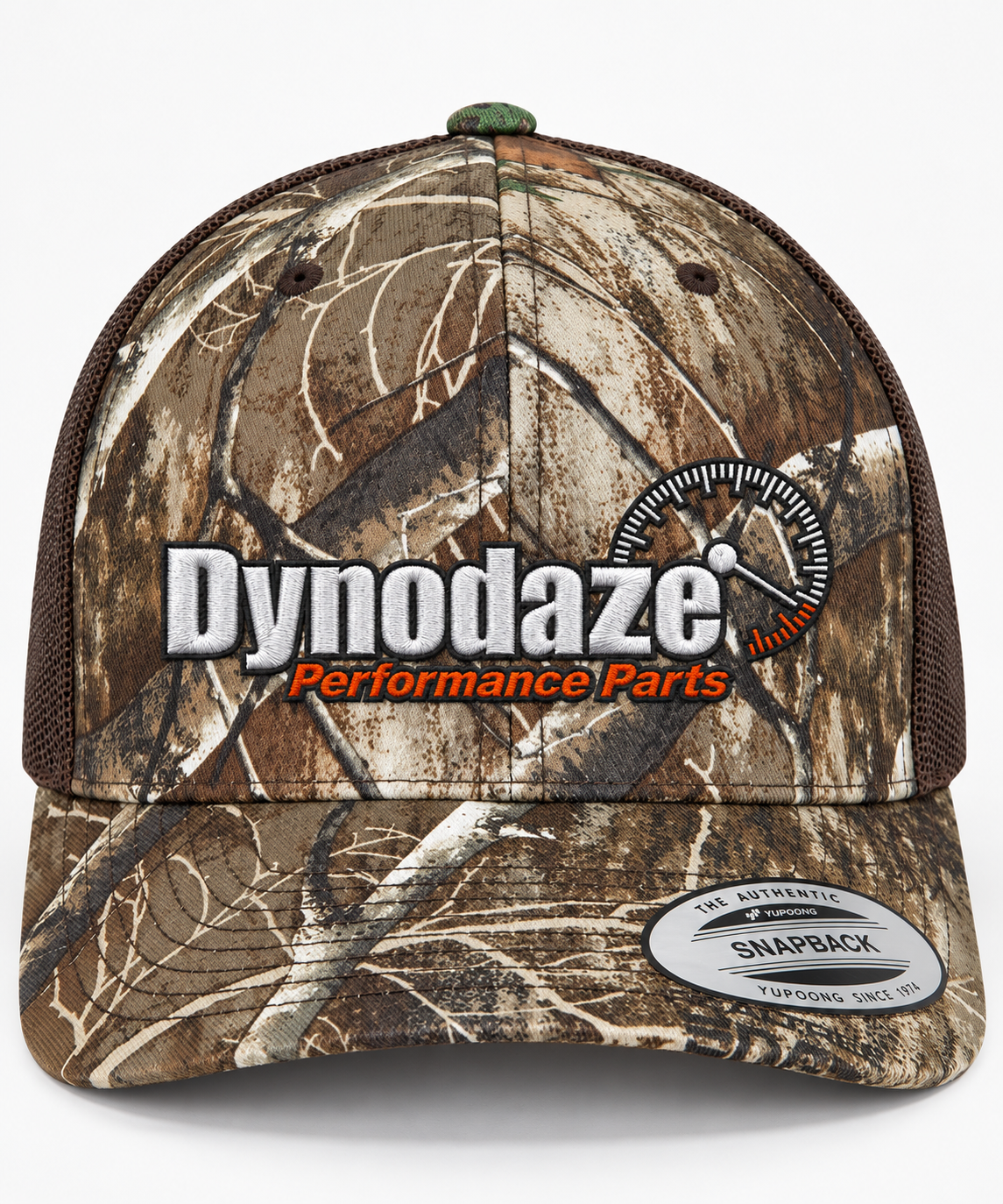 Dynodaze Performance Parts Camo Trucker Snapback Cap – Embroidered Logo